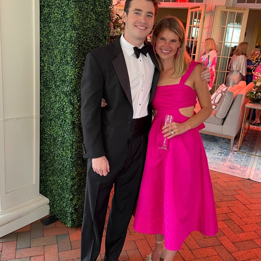 Rebecca Vallance Frenchy cut out midi dress pink